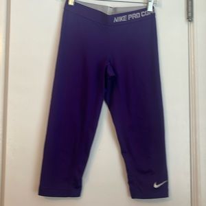 Nike Dri-fit capri spandex in purple